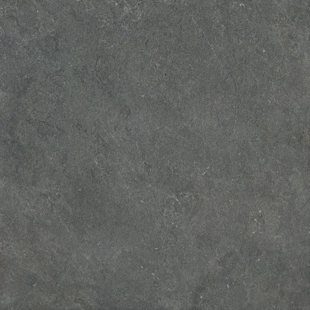 Stone-effect Black tile from the Magma collection by Flaviker, size 120x120, Nat 3D finish, Rettificato edges.