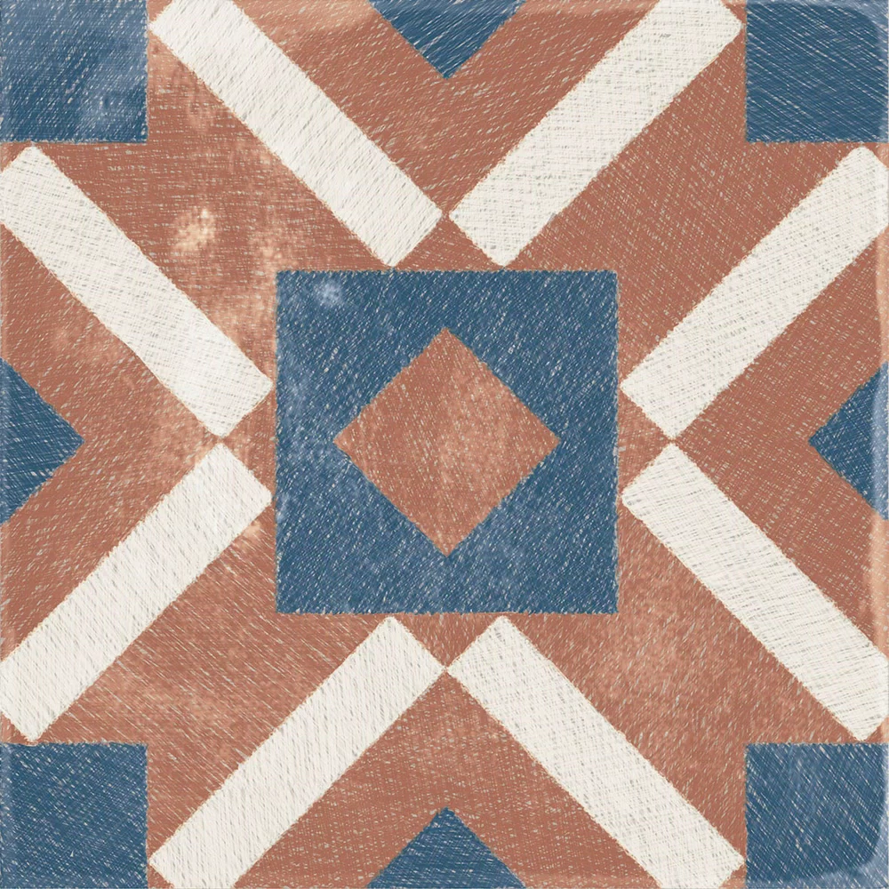 Piastrella Multicolore Play, effetto decor, 20x20, finitura Naturale.