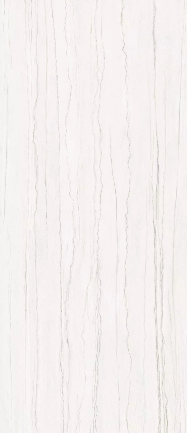Sensi Nuance White Macaubas tile by ABK in white, Lux 3D finish, 120x280, 6 mm thickness.