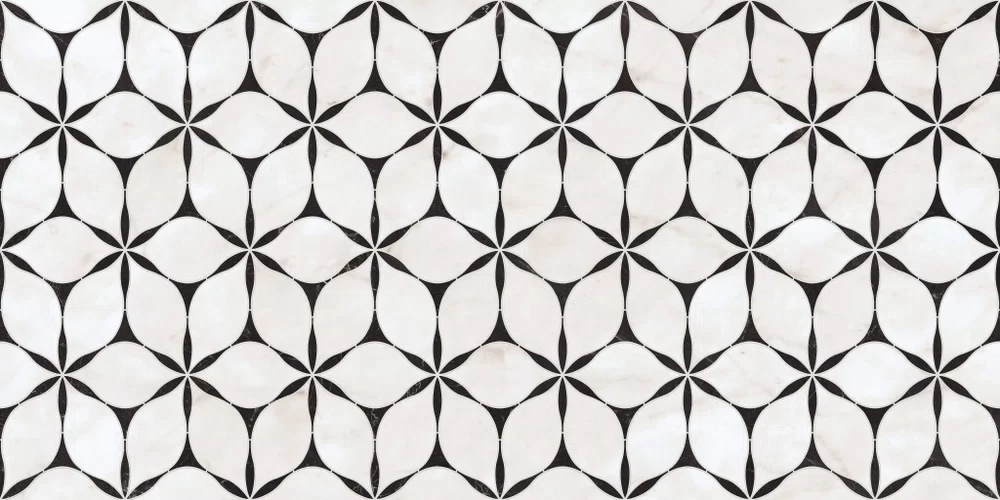Piastrella effetto marmo Multicolore della collezione Sensi Fantasy di ABK, formato 60x120, finitura Lux 3D, bordo Rettificato.