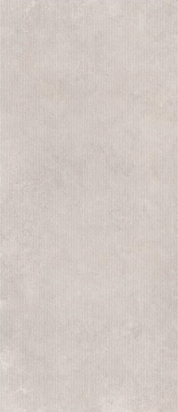 Carreau Midi Cannellé Ecru par Flaviker en gris, finition Naturel, 120x280, épaisseur 6 mm.
