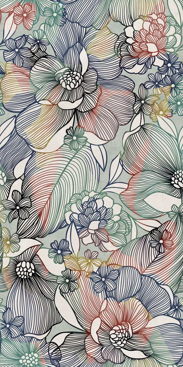 Piastrella Multicolore Wide&Style On Demand, effetto decor, 160x320, finitura Naturale.