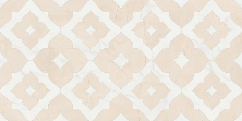 Multicolour Supreme Memories tile, marble effect, 60x120, Lux 3D finish.