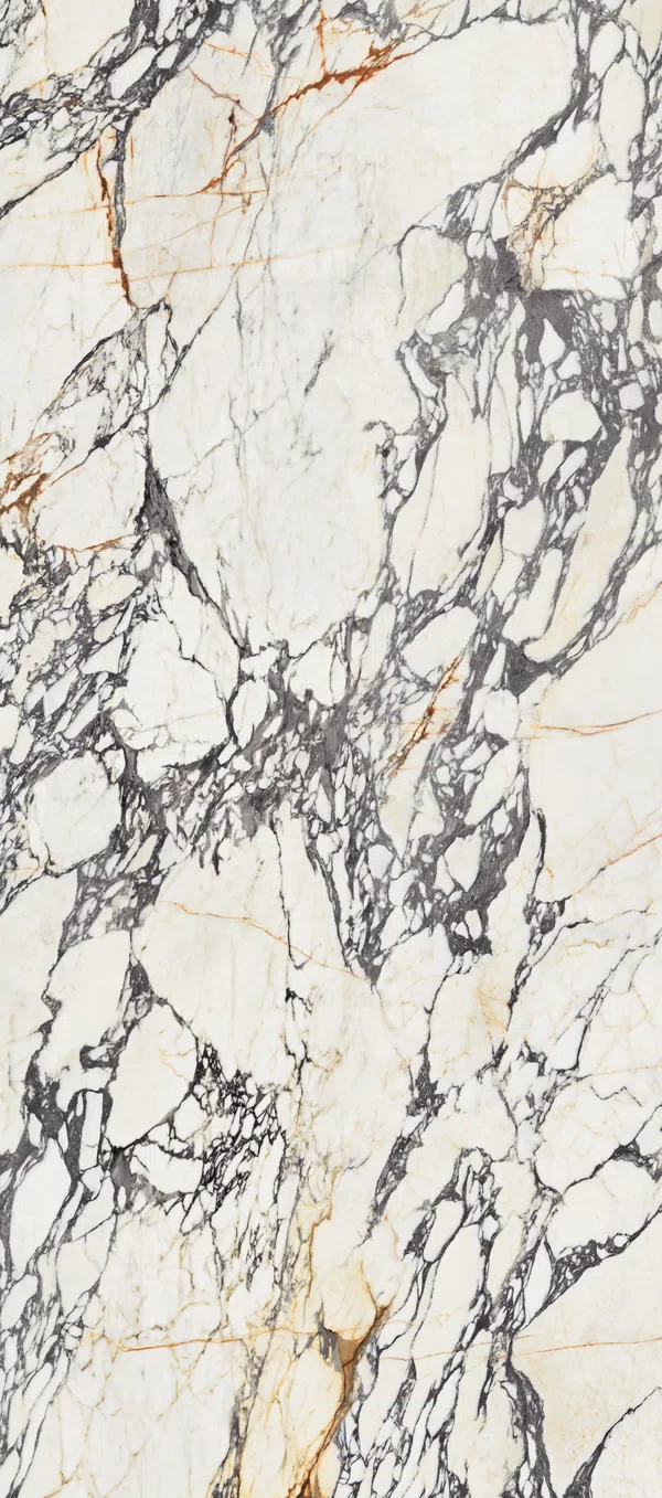 Piastrella Bianco Supreme Treasure, effetto marmo, 120x280, finitura Lux.