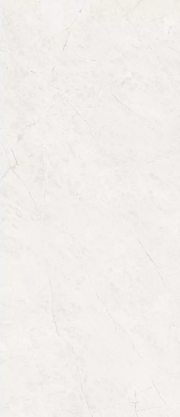 Piastrella effetto marmo Bianco della collezione Sensi White di ABK, formato 120x280, finitura Lux, bordo Rettificato.