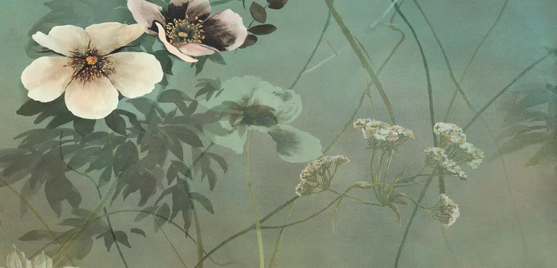 WIDE&STYLE COUNTRY FLOWERS GREEN B PANNELLO C 60X120