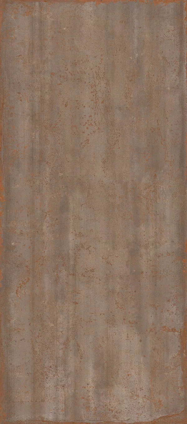 Metall-Optik Braun Fliese aus der Kollektion Oxide von Gardenia&Ariana, Format 120x280, Oberfläche Natürlich, Kante Rettificato.