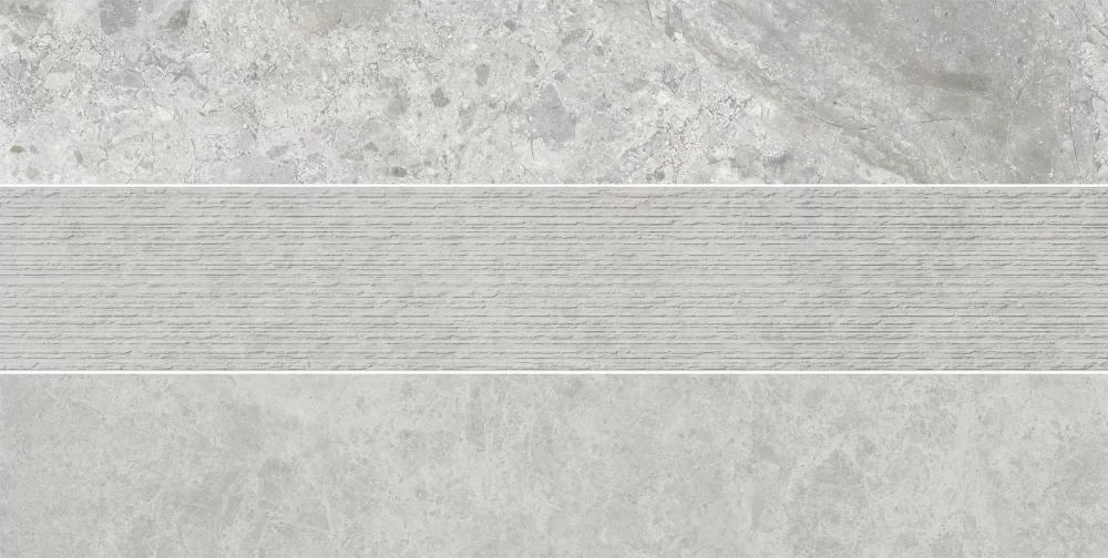 Piastrella Grigio Era, effetto pietra, 20x120, finitura Naturale.