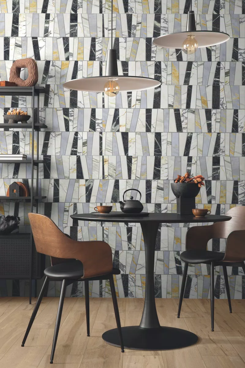 F_EPOQUE 2.0 TESSERAE ANTIQUE 3D 60X120 + HERMIONE BEIGE 20X120