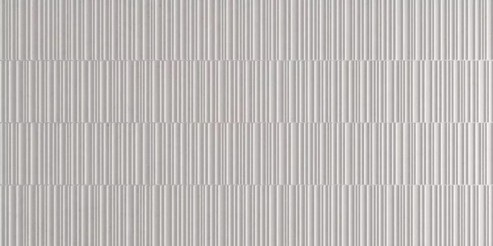 La Geoteca Plissè Limestone tile by Gardenia&Ariana in white, Natural finish, 60x120, 8 mm thickness.