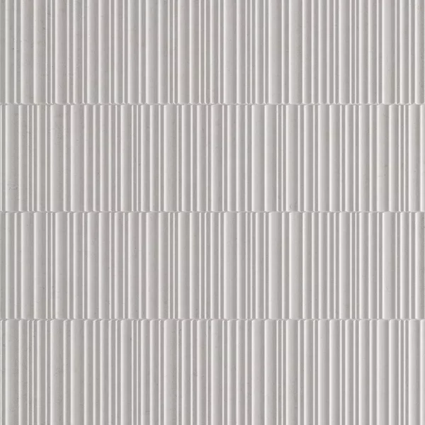 Carreau La Geoteca Plissè Limestone par Gardenia&Ariana en blanc, finition Naturel, 60x120, épaisseur 8 mm.