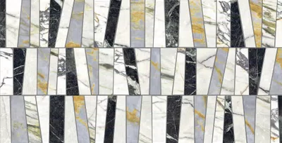 Epoque 2.0 Tesserae tile by Gardenia&Ariana in multicolour, Antique 3D finish, 60x120, 8.5 mm thickness.
