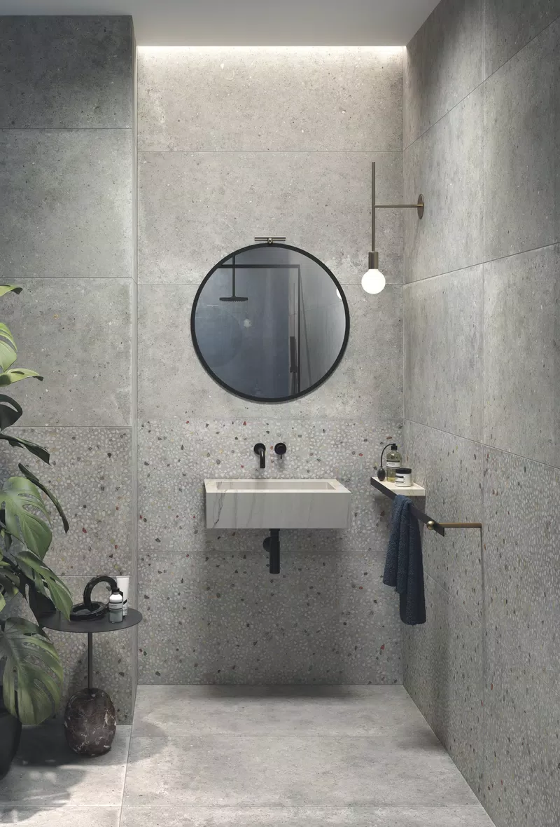 E_02 ANIMA GRIGIO 60X120 + GHIAIA GRIGIO 60X120 + LA MARMOTECA MONTBLANC SOFT 3D 120X280