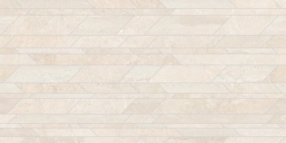 Beige Double Fliese, Stein-Optik, 60x120, Oberfläche Nat 3D.