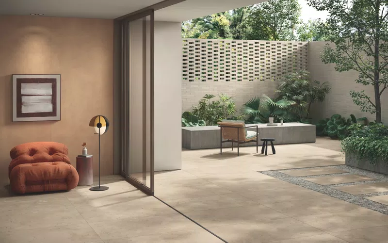 E_06 PIETRA VIVA CAMARGUE BEIGE NAT 60X120 + I PIGMENTI MOU NAT 120X280 + PLEIN AIR CAMARGUE BEIGE 60X120 R11 20 mm