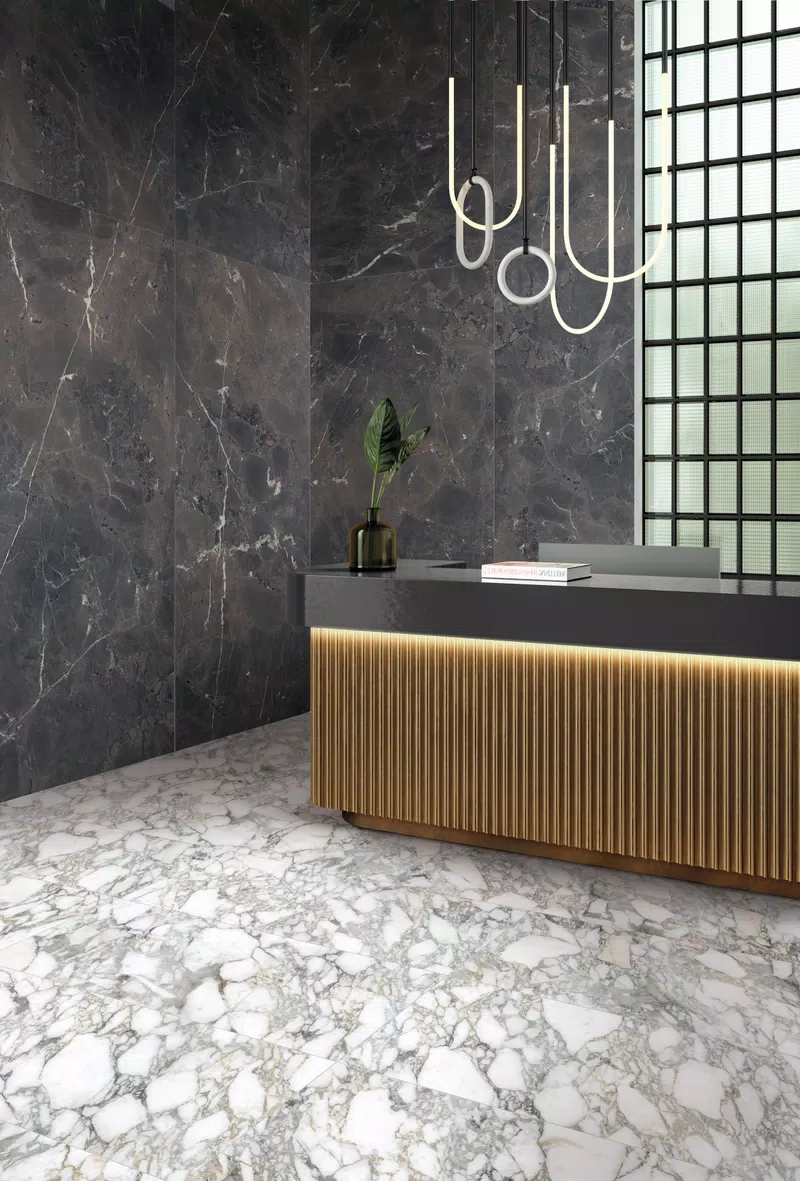 B_04 SUPREME MEMORIES BIANCO VAGLI NAT.R.60X120+BRECCIA IMPERIALE N.R.120X280