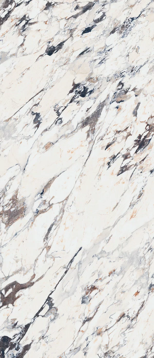 Piastrella Bianco Sensi Up, effetto marmo, 120x280, finitura Lux.