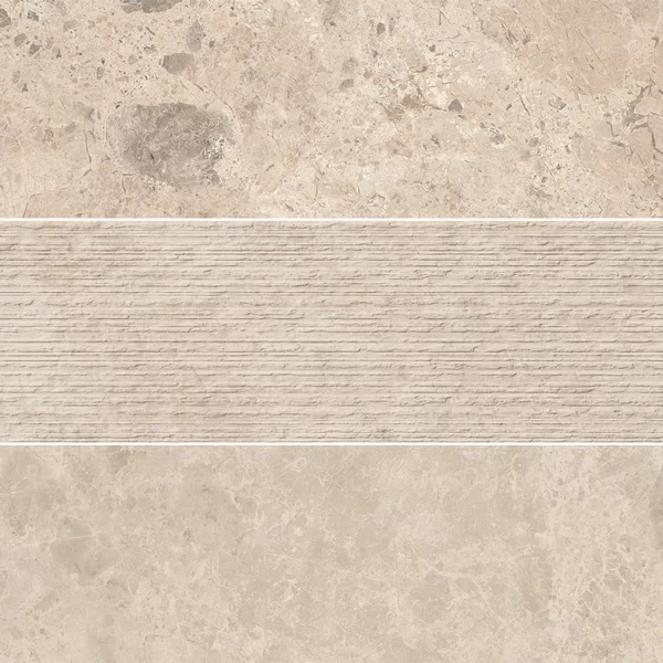 Stein-Optik Beige Fliese aus der Kollektion Era von ABK, Format 20x120, Oberfläche Natürlich, Kante Rettificato.