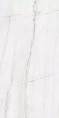 Piastrella La Marmoteca Montblanc di Gardenia&Ariana in bianco, finitura Lux, 60x120, spessore 8.5 mm.