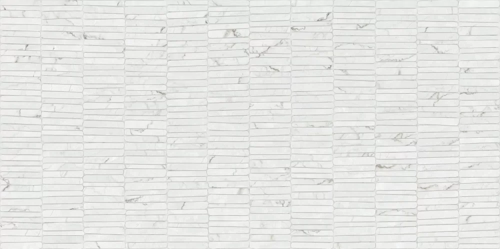 Marble-effect White tile from the Supreme Memories collection by Flaviker, size 60x120, Natural finish, Rettificato edges.