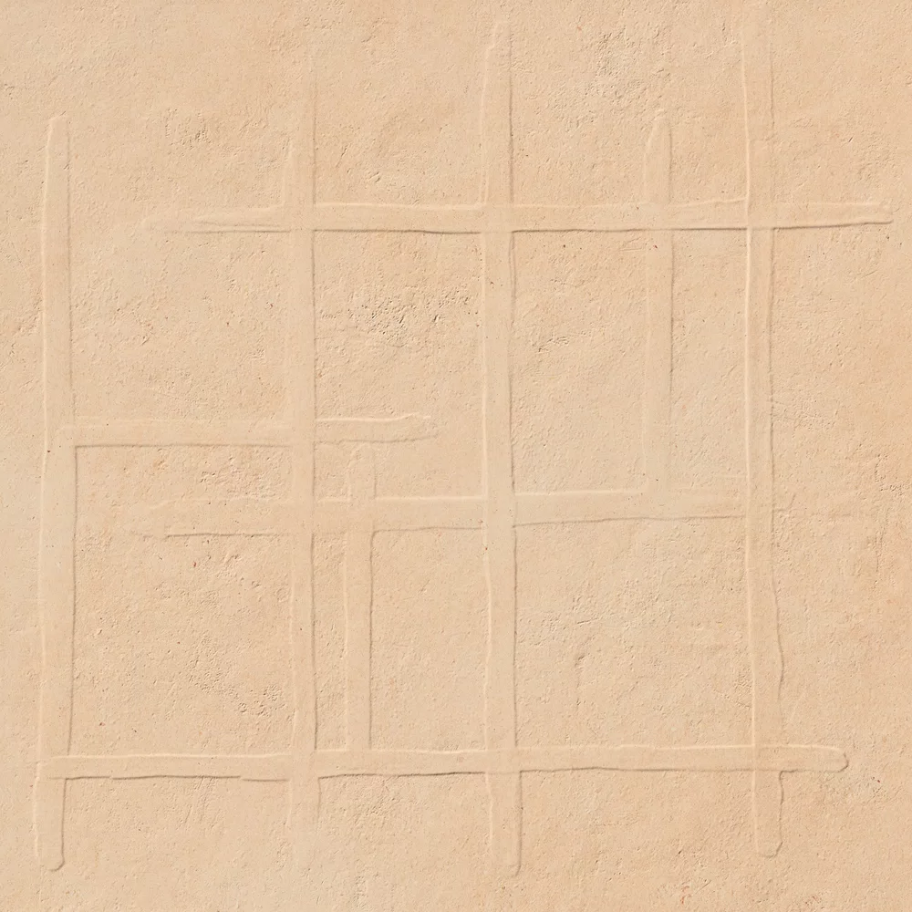 Piastrella effetto cotto Beige della collezione Shape di ABK, formato 60x60, finitura Naturale, bordo Rettificato.