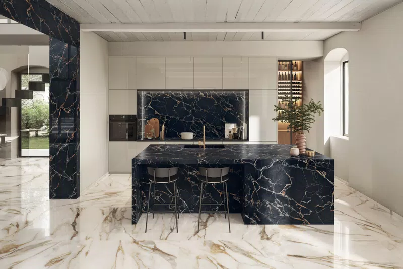 SENSI SIGNORIA calacatta vena oro lux 120x120_abkstone port gold soft 12_20mm