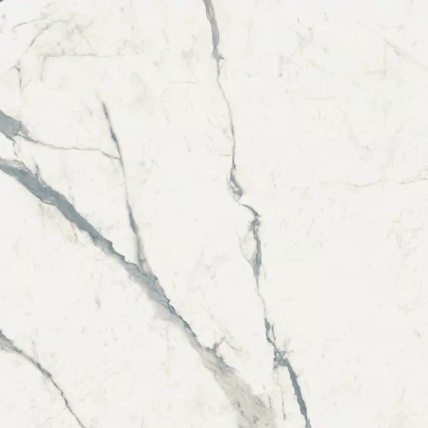 Supreme Evo Statuario Superior tile by Flaviker in white, Lux finish, 120x120, 8.5 mm thickness.