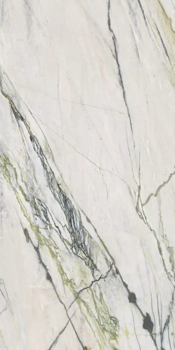 White Epoque 2.0 tile, marble effect, 60x120, Antique 3D finish.
