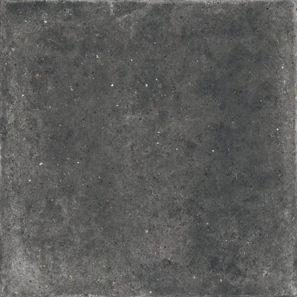 Piastrella effetto pietra Grigio della collezione Anima di Gardenia&Ariana, formato 120x120, finitura Nat P.tech, bordo Rettificato.