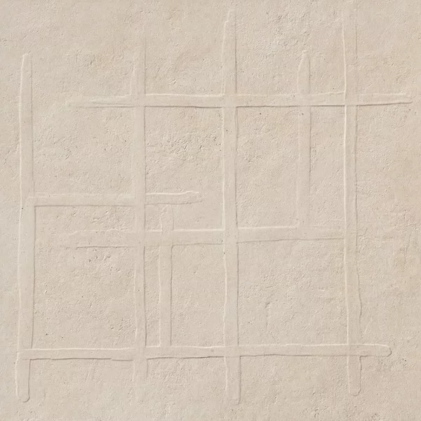 Piastrella Shape Handwork Powder di ABK in bianco, finitura Naturale, 60x60, spessore 8.5 mm.