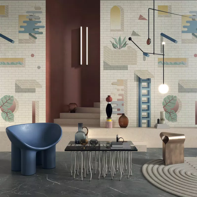 WIDE&STYLE BRICKLANE + SENSI 900 STONE GREY 60X120 + POETRY STONE TRANI BEIGE 120X280