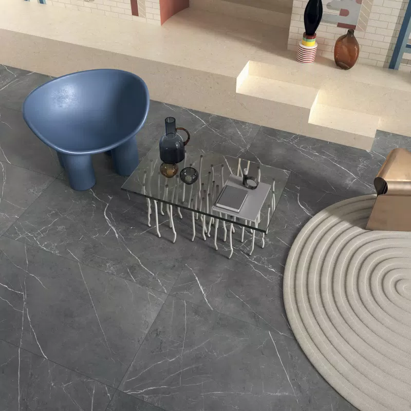 B_04A SENSI 900 STONE GREY N.R. 60X120 + POETRY STONE TRANI BEIGE N.R.120X280 + W&S BRICKLANE 120X280