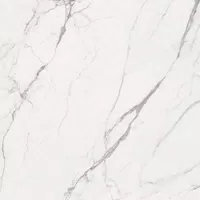 Piastrella effetto marmo Bianco della collezione Sensi Signoria di ABK, formato 120x120, finitura Lux, bordo Rettificato.
