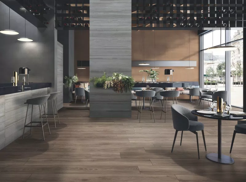 ECO CHIC BROWN 20X120+LAB325 METAL ASH 60X120+ALTEREGO MOU 120X280