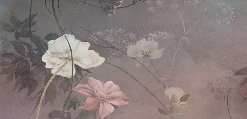 WIDE&STYLE COUNTRY FLOWERS PINK A PANNELLO C 60X120