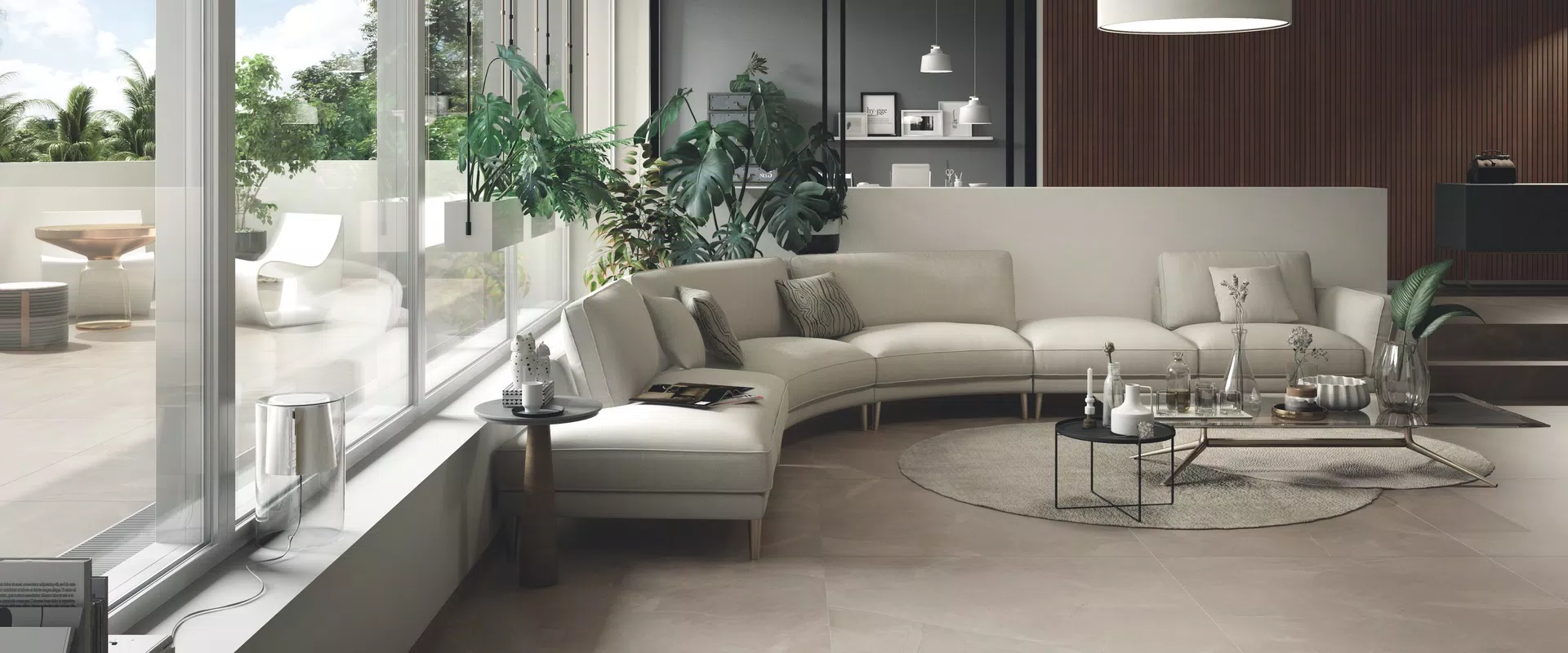 Fliesen in Stein-Optik in den Tönen Grau, Beige, Weiß, aus der Kollektion Storm von Gardenia&Ariana.