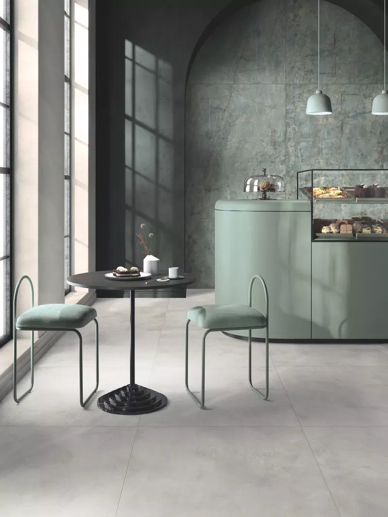 P_05 LA MARMOTECA EMERALD GREEN LUX 120X280 + LUCE PERLA 80X80
