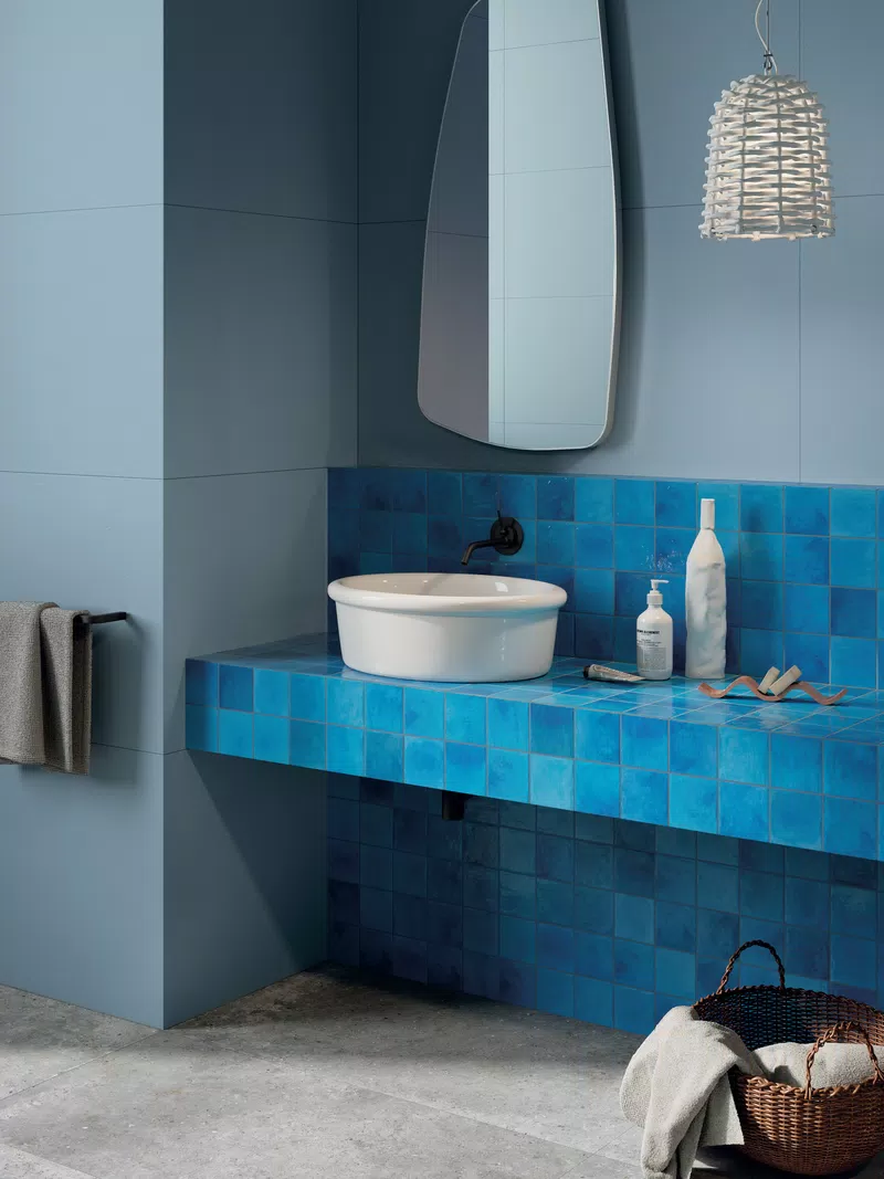 14 POETRY COLORS BLUE 10X10 + W&S MINI CLOUD 60X120 + POETRY STONE PIRENEI GREY 60X120