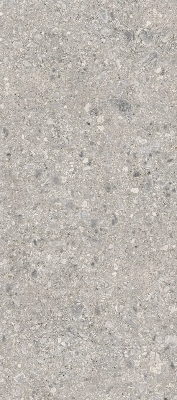 Stone-effect Grey tile from the La Geoteca collection by Gardenia&Ariana, size 120x280, Natural finish, Rettificato edges.