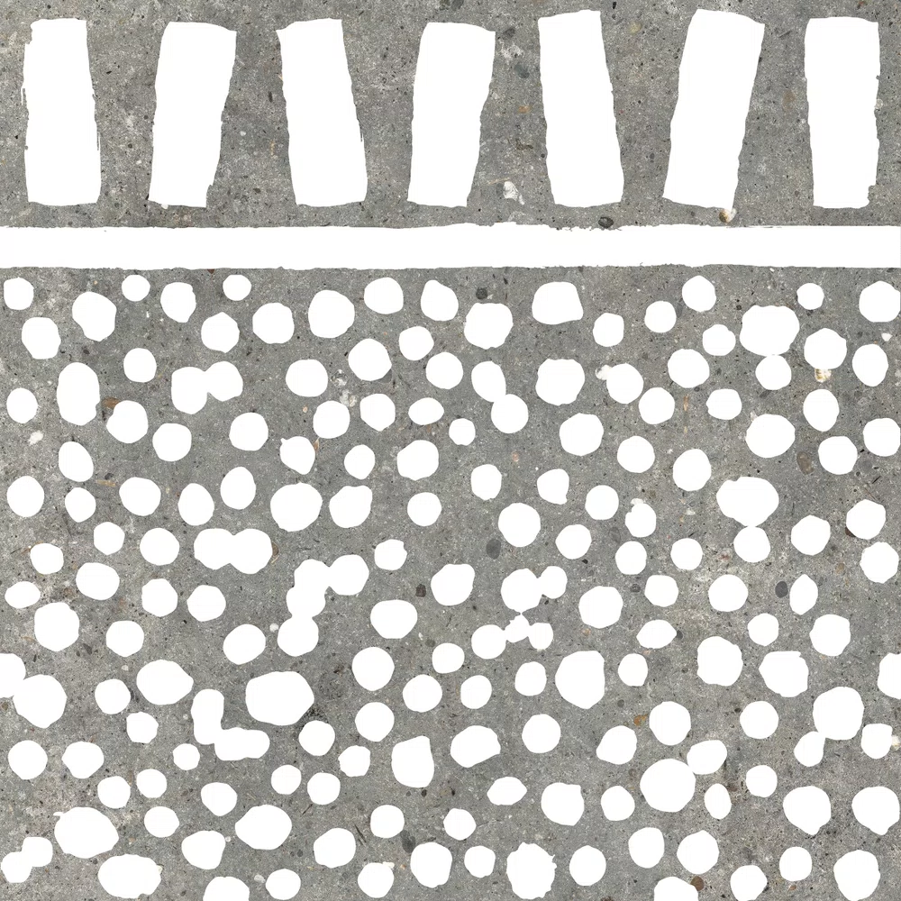 Piastrella Poetry Stone Fringe Grey di ABK in grigio, finitura Naturale, 60x60, spessore 8.5 mm.