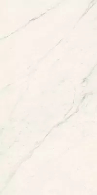 Piastrella effetto marmo Bianco della collezione La Marmoteca di Gardenia&Ariana, formato 60x120, finitura Soft, bordo Rettificato.