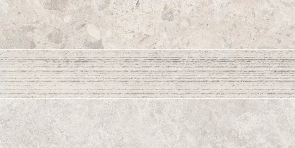 Piastrella Bianco Era, effetto pietra, 20x120, finitura Naturale.