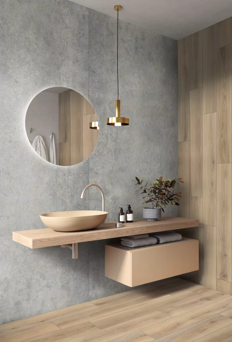 POETRY STONE PEBBLE GREY 120X280 + ECO CHIC NATURALE 20X120