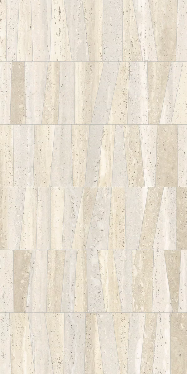 Multicolour Dorica tile, marble effect, 60x120, Antique 3D finish.