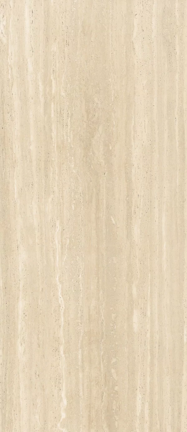 Piastrella Sensi Roma Cream di ABK in beige, finitura Nat P.tech, 120x280, spessore 6 mm.