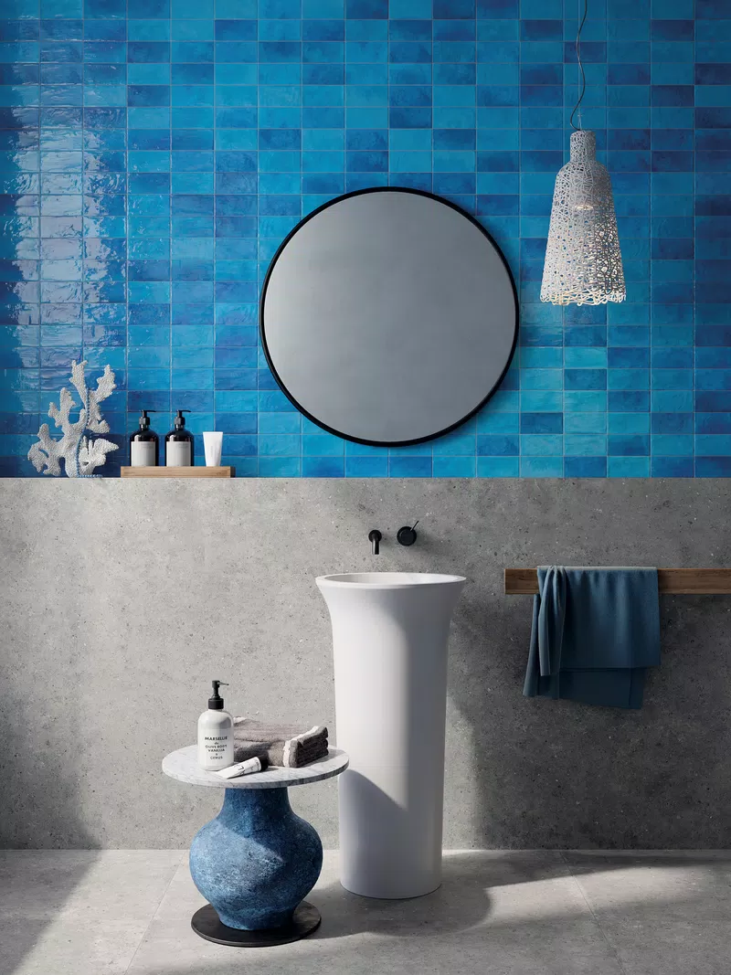 17 POETRY COLORS BLUE 7,5X15 + POETRY STONE PIRENEI GREY 120X280 + 60X120