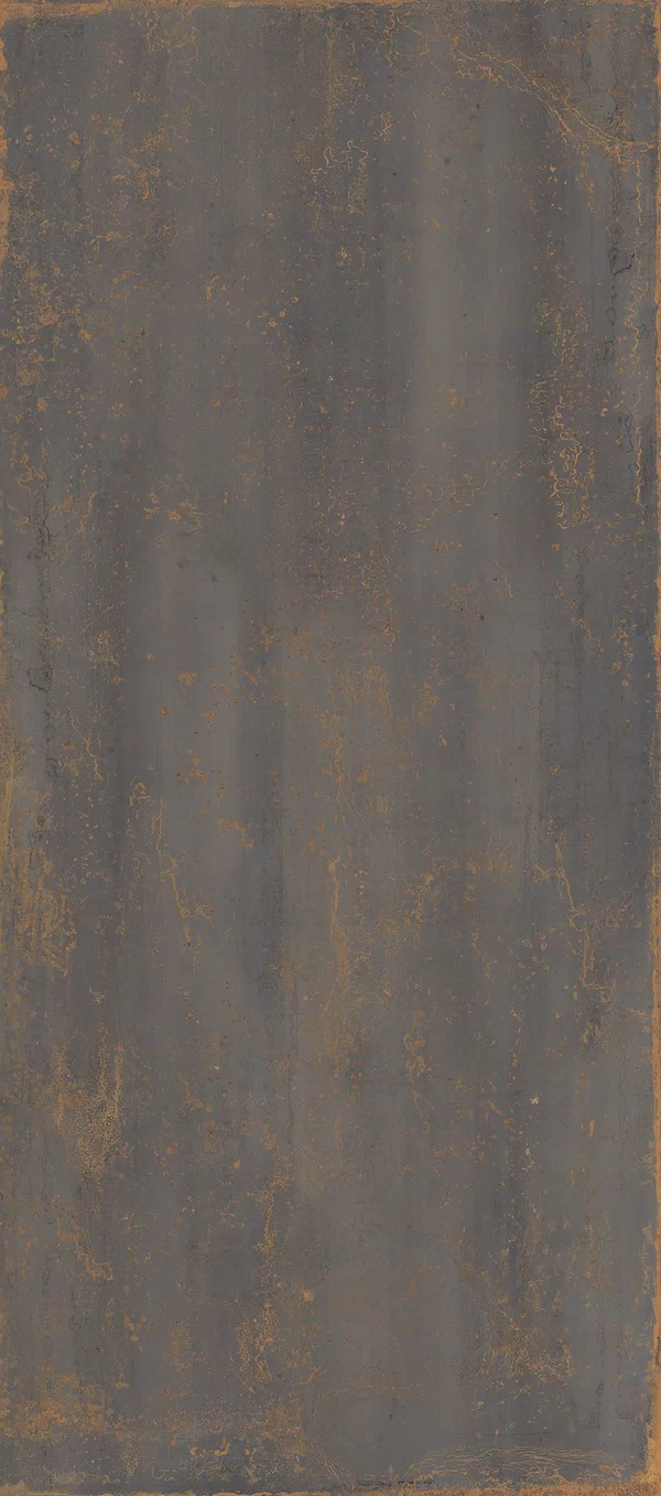 Braun Oxide Fliese, Metall-Optik, 120x280, Oberfläche Natürlich.