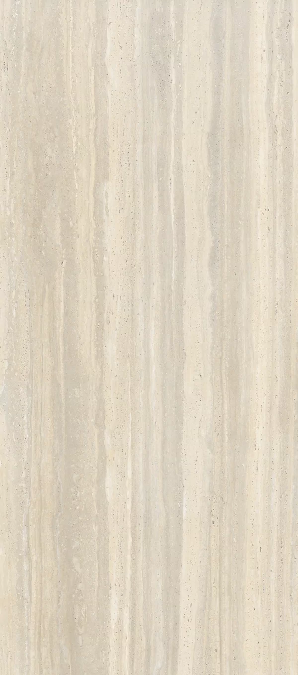 Beige Dorica Fliese, Marmor-Optik, 120x280, Oberfläche Natürlich.