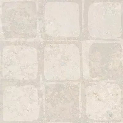Piastrella Poetry Stone Reloaded Wet di ABK in bianco, finitura Nat 3D, 60x60, spessore 8.5 mm.