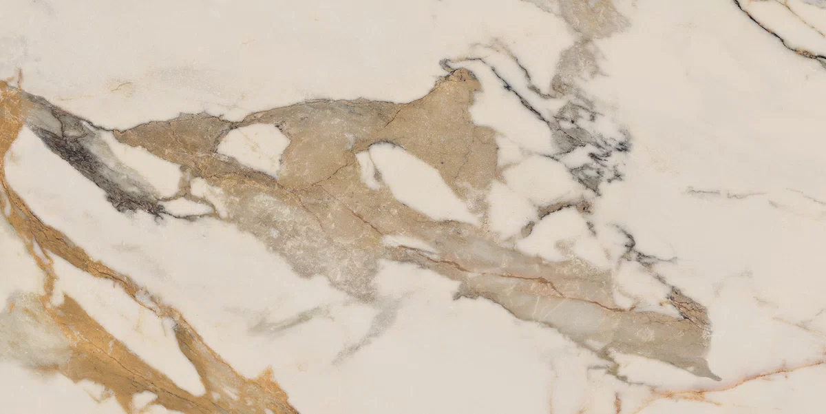 Piastrella effetto marmo Beige della collezione Epoque 2.0 di Gardenia&Ariana, formato 60x120, finitura Naturale, bordo Rettificato.